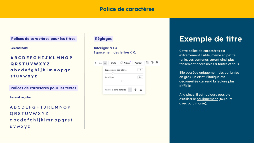 polices de caractères pour le collectif Respondi