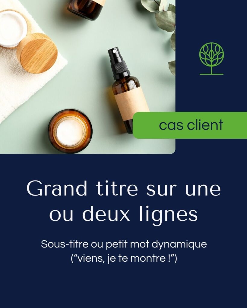 Page titre avec photo, pour la thématique "cas client"