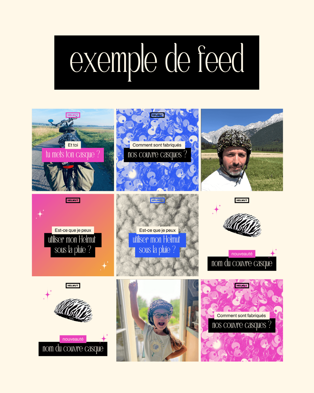 Exemple de feed Instagram.